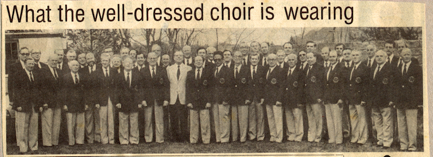 What the well dressed choir is wearing - Photo Courtesy of Mr.Graham Estlick
